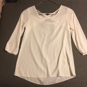 White lace detailed blouse